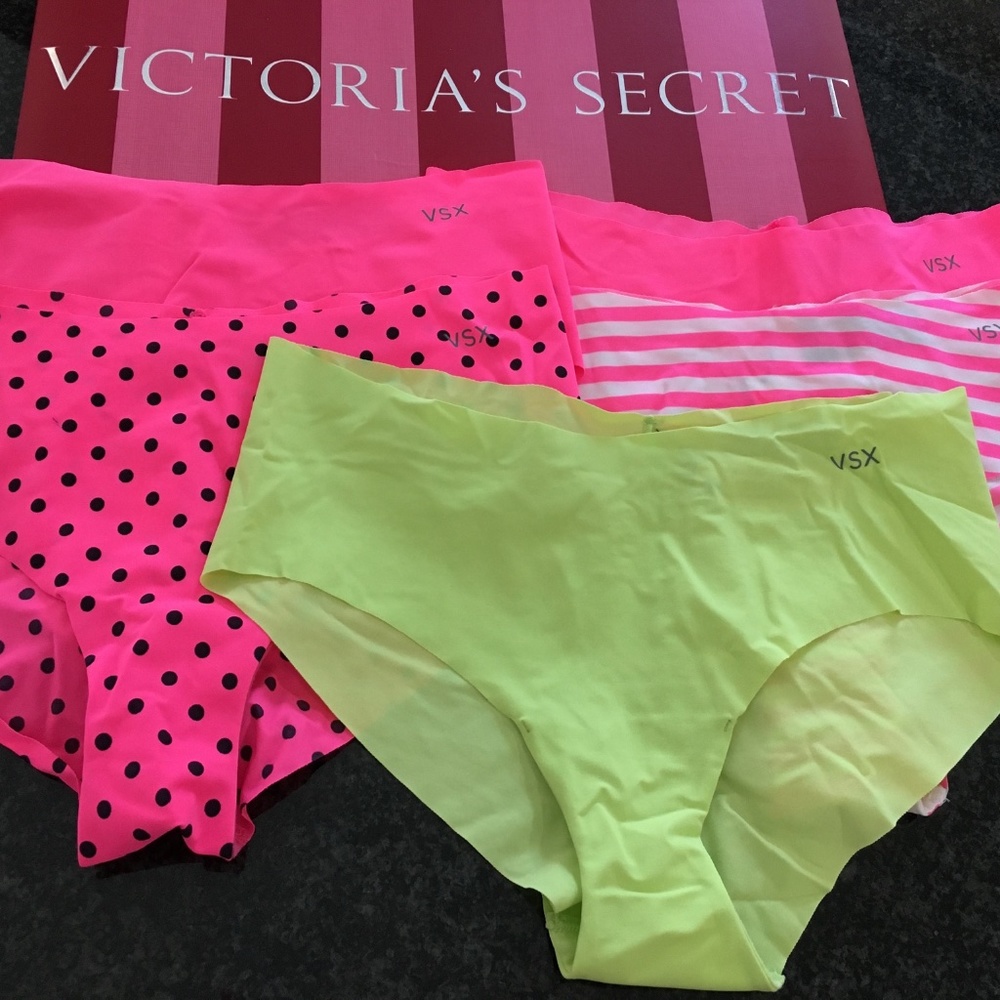 5 Victoria’s Secret VSX Sport No Show Panties -S